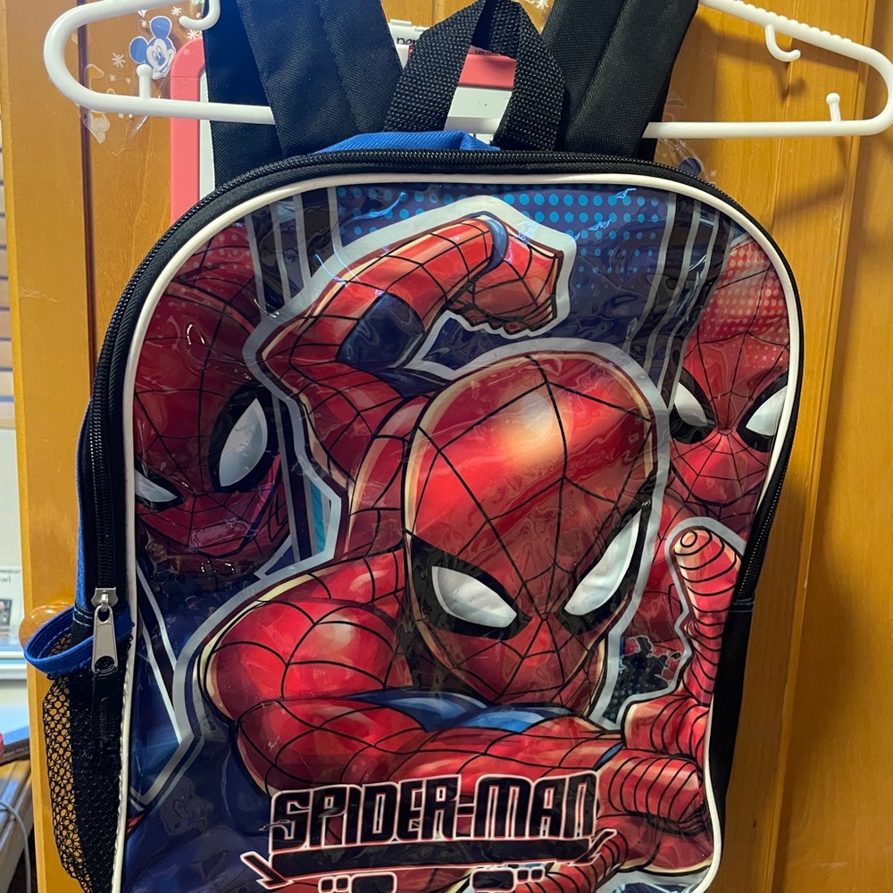Spider-Man Backpack with Red and Black Design